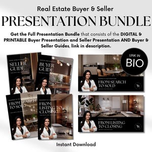 Listing Presentation & Buyer Presentation Real Estate Presentation Bundle, Real Estate Guides Canva,  Seller and Buyer Presentation Bundle
