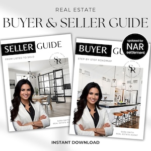 Real Estate Buyer Guide and Real Estate Seller Guide, Real Estate Marketing Template, Realtor Buyer Packet, Seller Packet, Home Buyer Guide