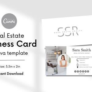 Real Estate Business Card Bundle | Realtor Business Card Template | Editable Canva Design | Real Estate Marketing & Branding Template