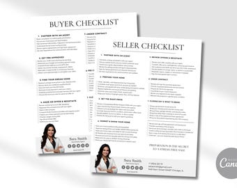 Buyer Seller Checklist Bundle for Real Estate Agents Client Handouts for Realtors Transaction Timeline Real Estate Buyer and Seller Timeline