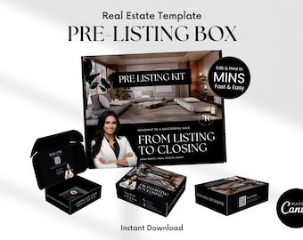 Modèle de boîte de pré-annonce pour les agents immobiliers Design Canva modifiable