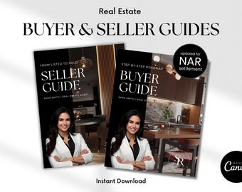 Real Estate Buyer Guide, Real Estate Seller Guide, Real Estate Marketing Template, Realtor Buyer Packet, Seller Packet, Home Buyer Guide