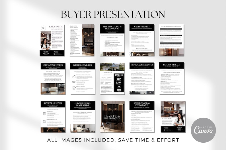 Listing Presentation & Buyer Presentation Real Estate Presentation Bundle, Real Estate Guides Canva,  Seller and Buyer Presentation Bundle