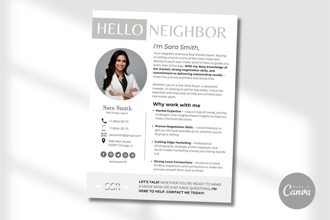 Agent Introduction Card Real Estate Introduction Flyer, Agent Introduction, Introduction Flyer ...