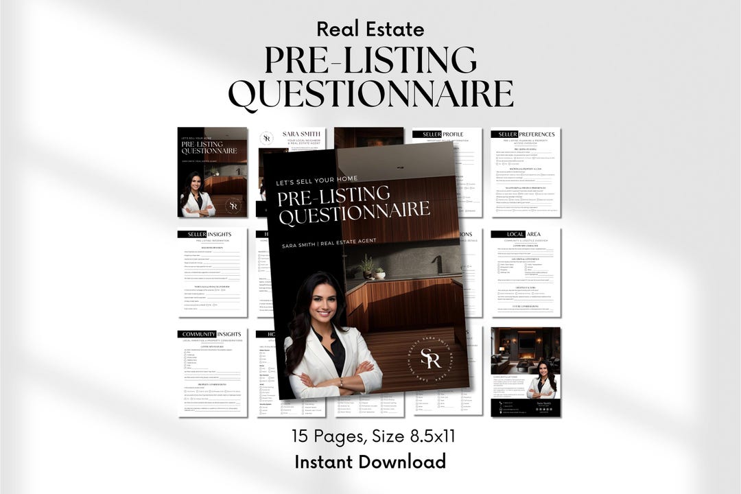 Seller Questionnaire Canva Template for Real Estate Agents | Pre ...