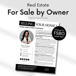 For Sale By Owner Flyer, FSBO Flyer Lead Generation Flyers For Sale By Owner Follow Up Flyer Follow Up System, FSBO Mailer, FSBO letter