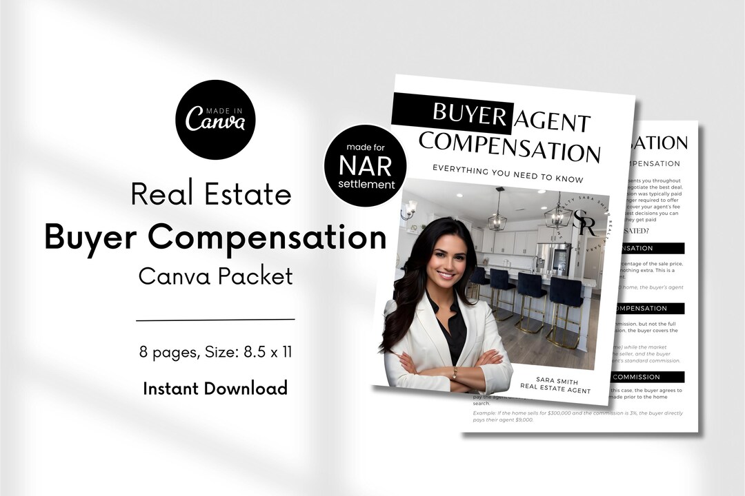Real Estate Buyer Agent Compensation Guide, Canva Template (digital ...