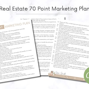 Real Estate Marketing Plan 70 Point Marketing Plan for Realtors  Real Estate Agent Marketing Plan Realtor Marketing, Marketing Plan, Canva