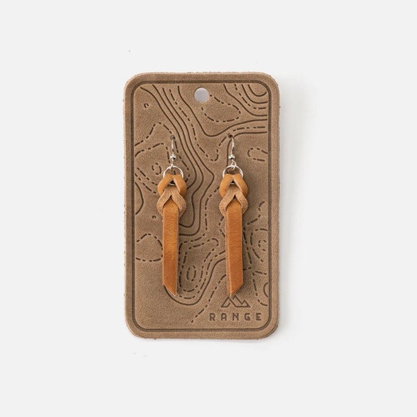 Braided Leather Earrings: Sterling Silver Hardware, Boho Chic