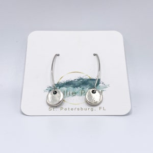 Antiqued Silver Disc Earrings - Minimalist - Boho Chic - Nellie Pratt Artisan Jewelry / Mountain Lake Supply