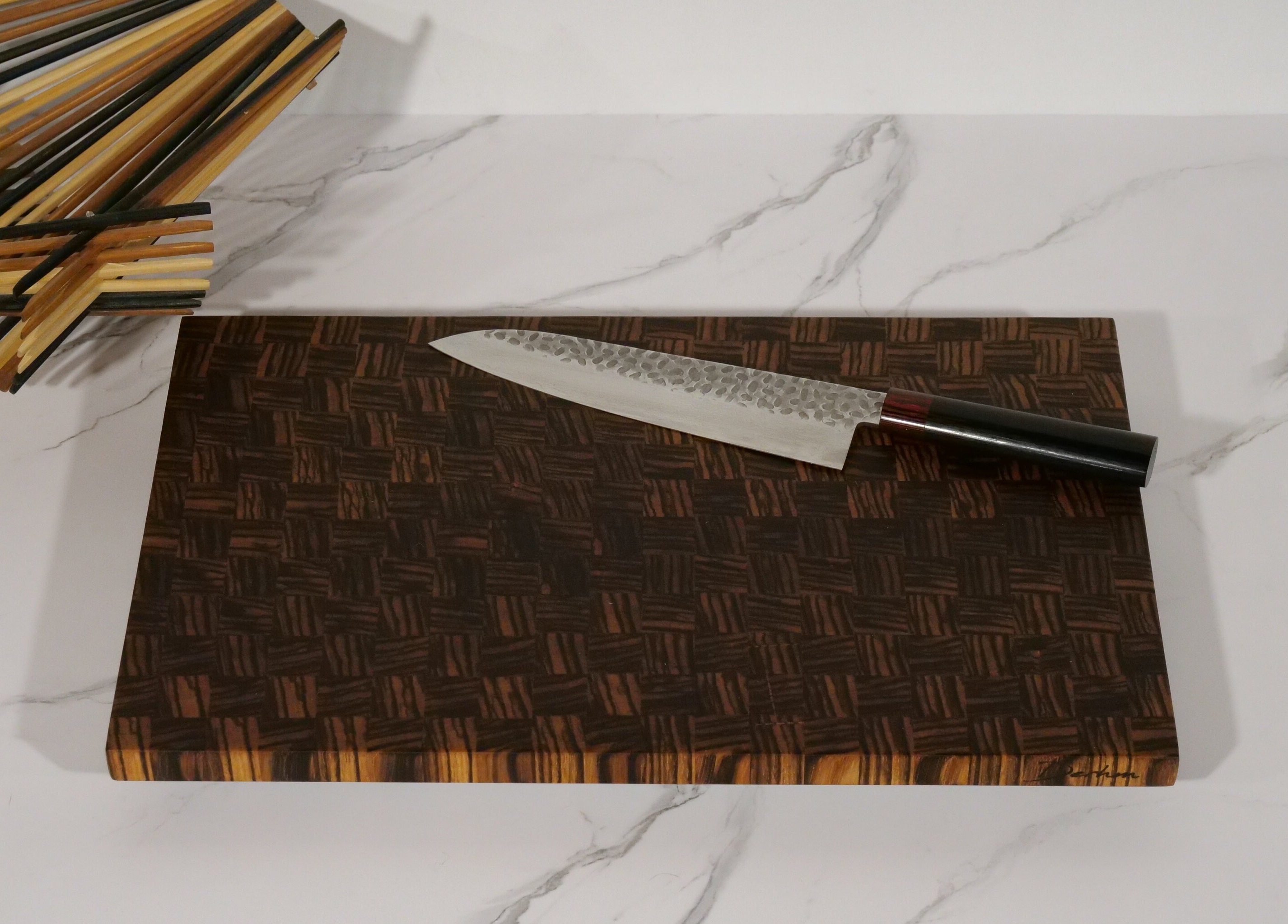 Zebrawood End Grain Cutting Board Etsy