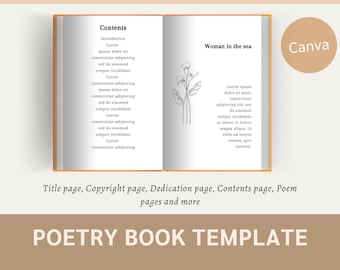 5 x 8 inch Poetry Book Template,Canva Book Template,Self-Publishing Minimalist Template,Poetry Book Interior 5x8 Paperback Book KDP template