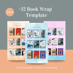 Modello di lettura mensile Bookish 12,Modelli di riepilogo mensile della storia di Instagram,Modello canva di Bookstagram,Tracciatore di libri,Modello di lettura di Insta