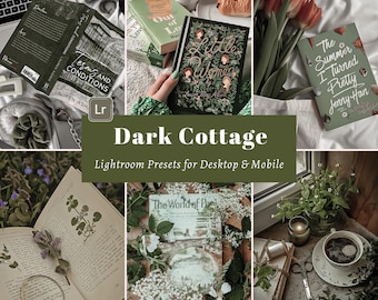 Dark Cottage Lightroom Presets: Moody Bookstagram Filters (Mobile & Desktop)