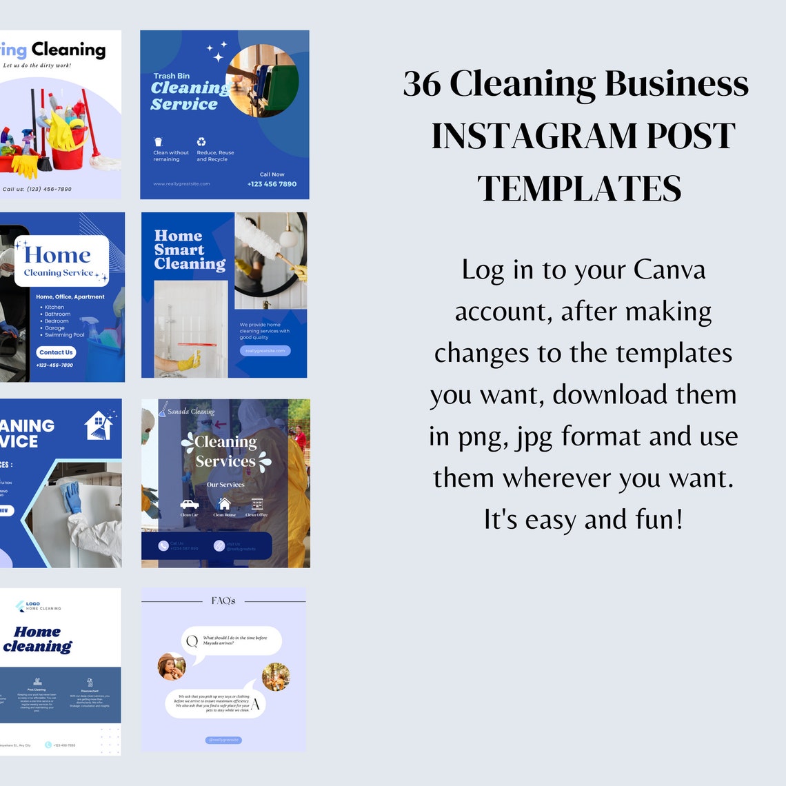 Cleaning Business Instagram Post Templatesprofessional Etsy
