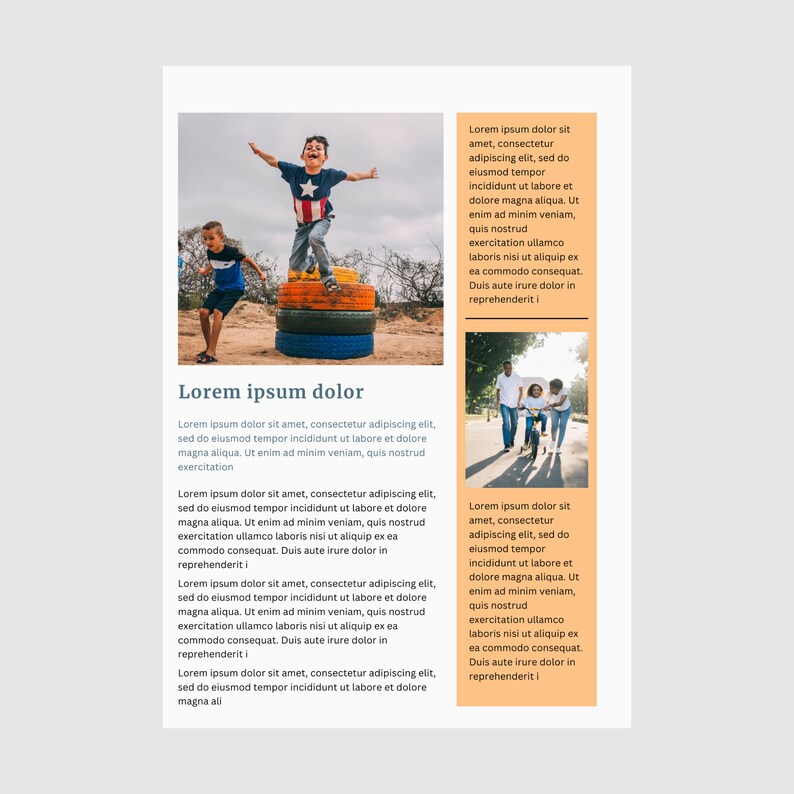 Nonprofit Newsletter Template: 3-page Community Charity Design (canva ...