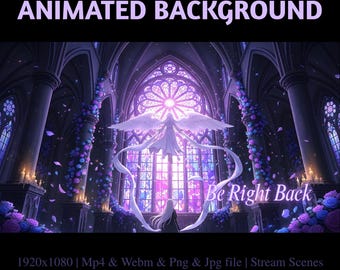 Animated Cathedral of Divine Grace Stream Overlay: Ethereal Holy Twitch Background