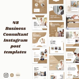 Business Consulting Instagram Post Templates, Business Consultant Canva,Corporate Social Media Templates,  Business Development IG Post