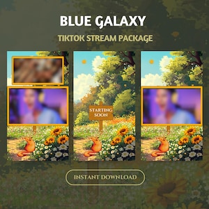 Sunny Forest Animated TikTok Stream Overlay Package (Digital Download)