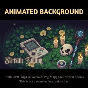 Pixel Forest Animated Stream Overlay, Retro Gaming Screens (Digital Download)