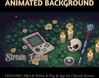 Pixel Forest Animated Stream Overlay, Retro Gaming Screens (Digital Download)