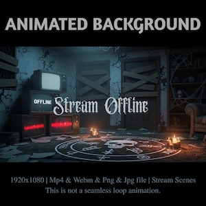 The Offline Ritual Animated Stream Overlay: Gothic Witchy Offline Twitch, YouTube, Kick (pdf-bestand)