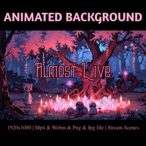 Enchanted Forest Animated Background,Cozy Fantasy Woodland  Twitch Kick Youtube Overlay for Streamers,Magical Nature Twitch Stream Scenes