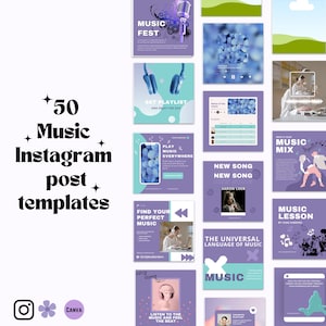 Musician Instagram Post Template,Singer Social Media Posts,Music concert Ig Post,Canva Insta Template  for Singers,Artist Instagram Template