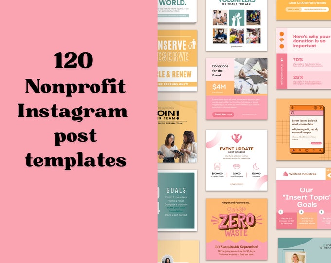 50 Nonprofit Templates Nonprofit Latest News Graphics for Canva Etsy