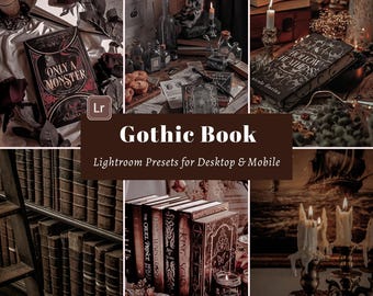 Gothic Books Lightroom Presets: Dark Moody Instagram Filter (Desktop & Mobile)