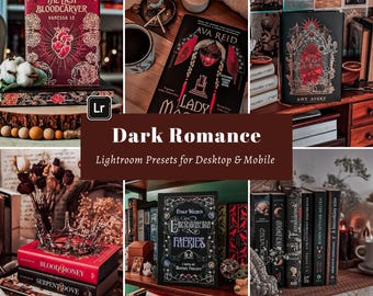 Dark Romance Lightroom Presets: Gothic Bookstagram Filter (Mobile & Desktop)