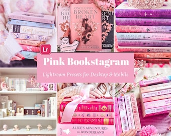 Pink Bookstagram Lightroom Presets: Mobile & Desktop (Digital Download)