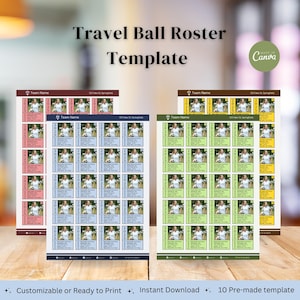 Travel Ball Showcase Roster Flyer Template,Customizable Team Roster Canva Template,College Recruiting Template,Editable Athlete Profiles