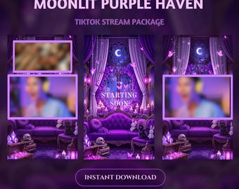 Enchanted Purple Lounge TikTok Overlay: Animated Luxury Mystic Room TikTok Screen (Digital Download)