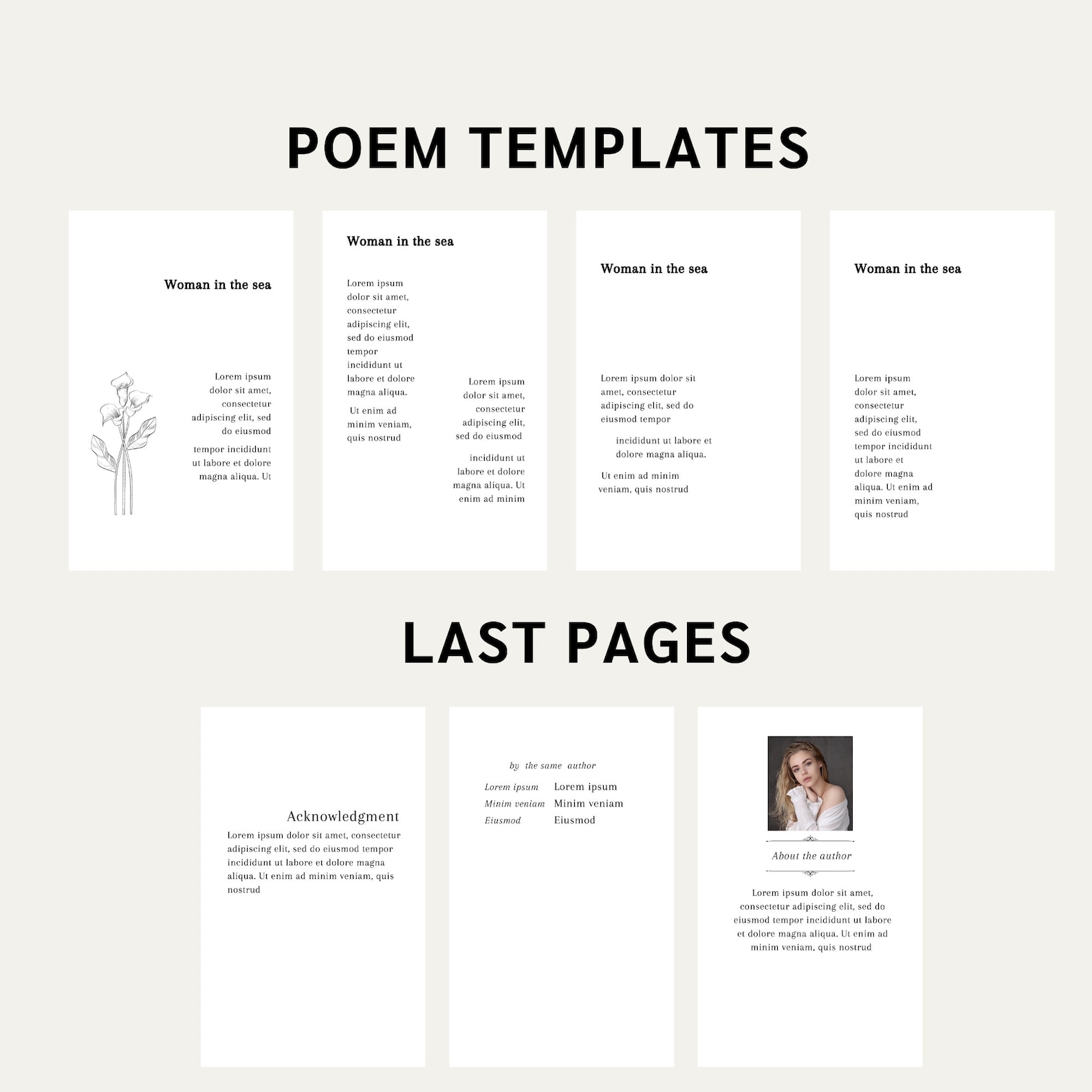 5 X 8 Inch Poetry Book Template canva Book Template self publishing 5 X 8 Inch Poetry Book Template canva Book Template self publishing