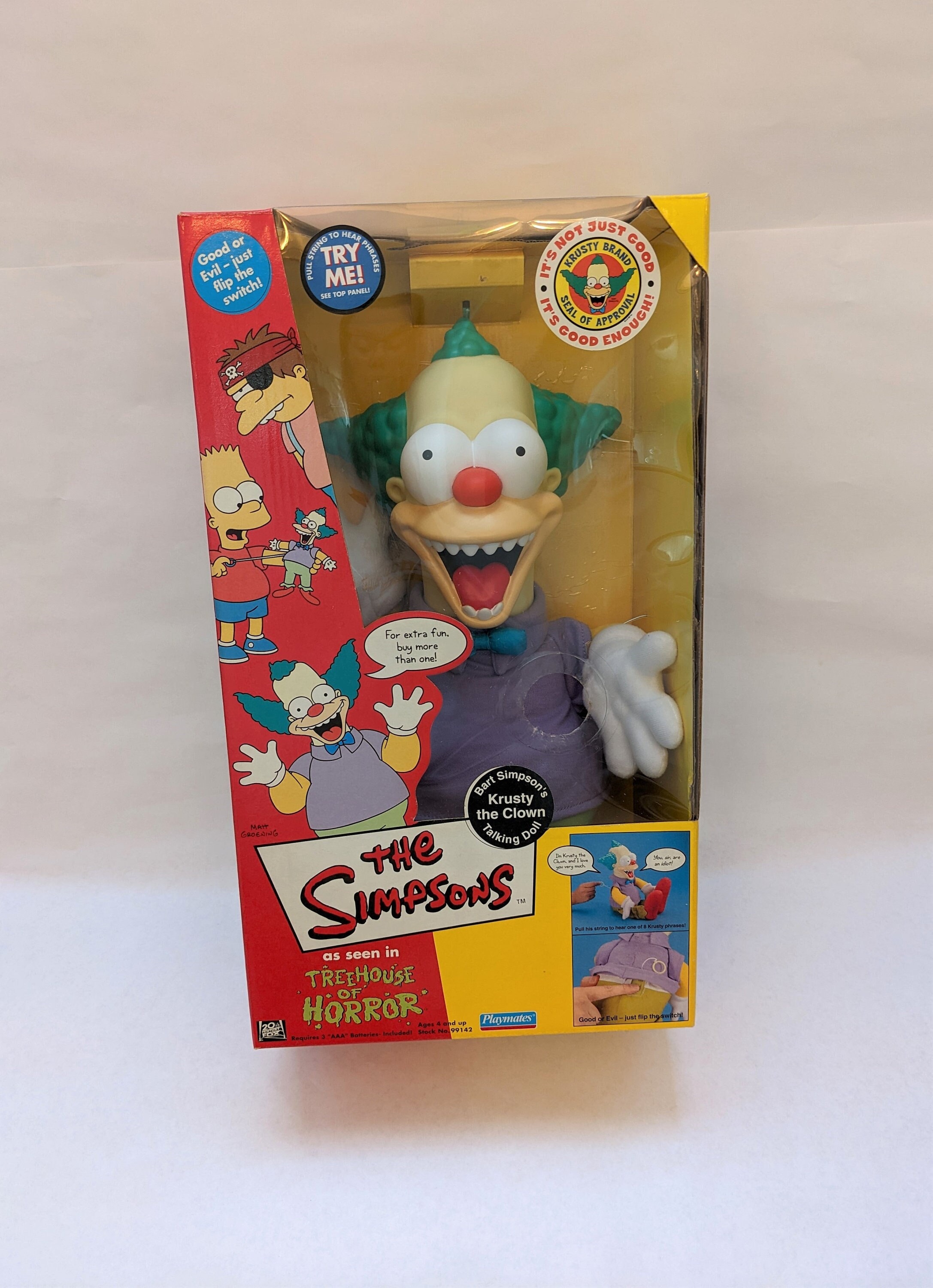 Krusty the Clown Talking Doll - Still Talks! - 2001 - From the