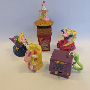 Cow & Chicken Taco Bell Kids Meal toys 1998 Cartoon Network complete set