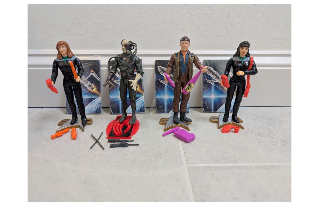 Star Trek First Contact 4 Loose Figures With All Accessories - 1996 by ...
