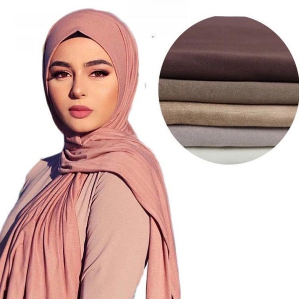 Stretchy Hijab Large Plain Maxi Bandana Scarf Shawl High Quality Wrap/Quality Stretchy Cotton Jersey Scarf Stretchy Plain Wrap / Hair wrap