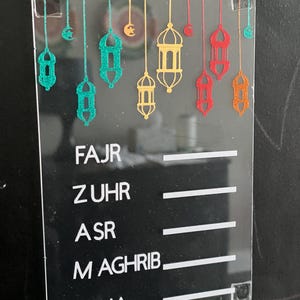 Salah Tracker for Muslim Kids/ Reusable wall Decor/ Kids prayer tracker/Ramadan Eid Gift/ Islamic Prayer chart