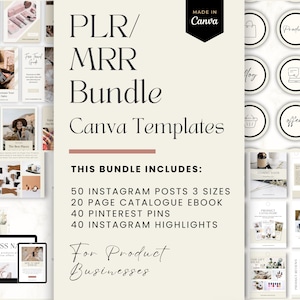 Master Resell / PLR Canva Template Bundle | Product Business | Resell Rights | PLR Bundle | Instagram Canva Bundle