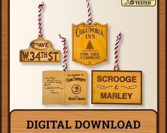 Classic Christmas Movie Ornament SVG Files (Digital Download)