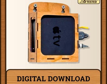 Apple TV 4K Wall Mount SVG File – Laser Cut Holster (Digital Download)