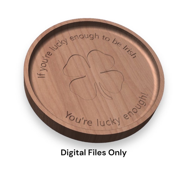 St Patrick’s Day lucky tray digital files - svg dxf ai eps pdf - designed for CNC router - Instant download