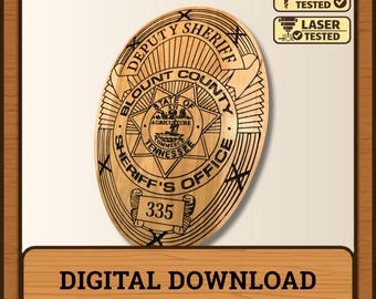Blount County Sheriff Deputy badge file - digital files only