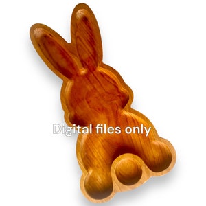 Vassoio coniglietto pasquale SVG, adorabile vassoio fai da te a forma di coniglio, perfetto per la celebrazione della Pasqua, file digitale regalo unico per la padrona di casa