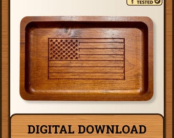 American Flag Valet Tray CNC Files, Patriotic EDC Organizer (Digital File)