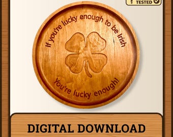 St Patrick's Day Lucky Tray CNC Design Files (Digital Download)