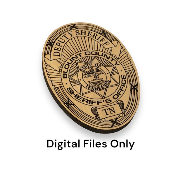 Blount County Sheriff Deputy badge file - digital files only