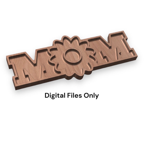 Mothers Day Christmas Birthday gift for Mom.  Daisy tray digital files - svg dxf ai eps pdf - designed for CNC router - Instant download